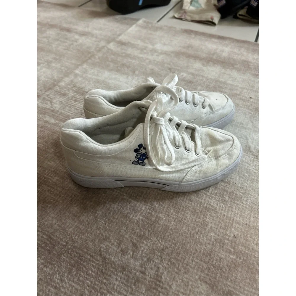 Disney Parks And Resorts White Platform Sneakers Mickey‎ Mouse Shoes Size 8